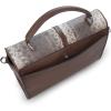 imageCUADRA  Womens Genuine Carunga Python Leather Bag with Top Handle and Adjustable StrapBrown