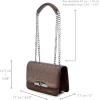 imageCUADRA  Womens Mini Crossbody Bag in Genuine Karunga Leather with Adjustable Chain Handle BOD2VKA Brown