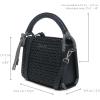 imageCUADRA Genuine Leather Crossbody for Women with Woven Detailing and Adjustable Straps BOD2NRS Black