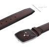 imageCUADRA Mens Belt in Deer Leather LaserEngraved ampamp Monogrammed Brown CV503VE