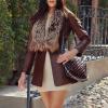 imageCUADRA Women Crossbody Bag in Genuine Bovine Leather with Crystals Brown BOD1XCOBrown