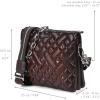 imageCUADRA Women Crossbody Bag in Genuine Bovine Leather with Crystals Brown BOD1XCOBrown