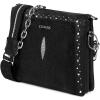 imageCUADRA Womens Shoulder Bag in Stingray Leather with Crystals Black BOD1YMABlack