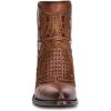 imageCuadra Womens Bootie in Genuine Leather with Embroidery and Zipper Brown 3F48RS Size 10