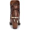 imageCuadra Womens Bootie in Genuine Leather with Embroidery and Zipper Brown 3F48RS Size 10
