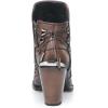 imageCuadra Womens Bootie in Genuine Leather with Embroidery and Zipper Brown 3F48RS Size 7