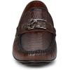 imageFRANCO CUADRA Exotic Brown Leather Driver Loafers Ostrich Leg and Bovine Leather Monogram HardwareBrown