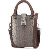 imageCUADRA  Elegant Womens Mini Tote in Python Skin with Genuine Crystals and Detachable Handle BOD2QKA Natural