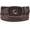imageCUADRA Mens Belt in Deer Leather LaserEngraved ampamp Monogrammed Brown CV503VE