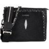 imageCUADRA Womens Shoulder Bag in Stingray Leather with Crystals Black BOD1YMABlack
