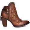 imageCuadra Womens Bootie in Genuine Leather with Embroidery and Zipper Brown 3F48RS Size 10