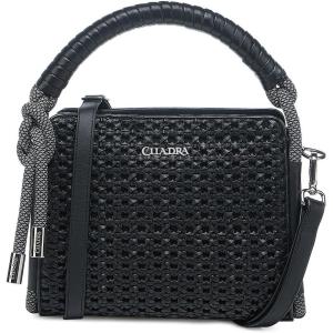 imageCUADRA Genuine Leather Crossbody for Women with Woven Detailing and Adjustable Straps BOD2NRS Black