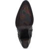 imageCuadra Womens Western Knee High Boots Python and LeatherBlack