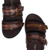 imageFRANCO CUADRA  Casual Sandal for Women in Genuine Brown Leather with Adjustable Buckle 45STSTS AlmendraBrown