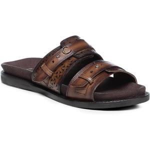 imageFRANCO CUADRA  Casual Sandal for Women in Genuine Brown Leather with Adjustable Buckle 45STSTS AlmendraBrown