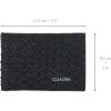 imageCuadra Mens Leather Bifold Wallet Black Geometric Pattern OxfordOxford