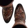 imageCuadra Womens Boot in Genuine Python Leather and Bovine Leather 3F66PHBrown