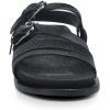 imageFRANCO CUADRA  Womens Sandal in Black Stingray Leather with Comfortable Fit and Adjustable Strap 46SMTTS