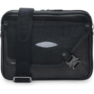 imageCUADRA  Stingray Leather Messenger Bag Adjustable Strap BOC28MA BlackBlack