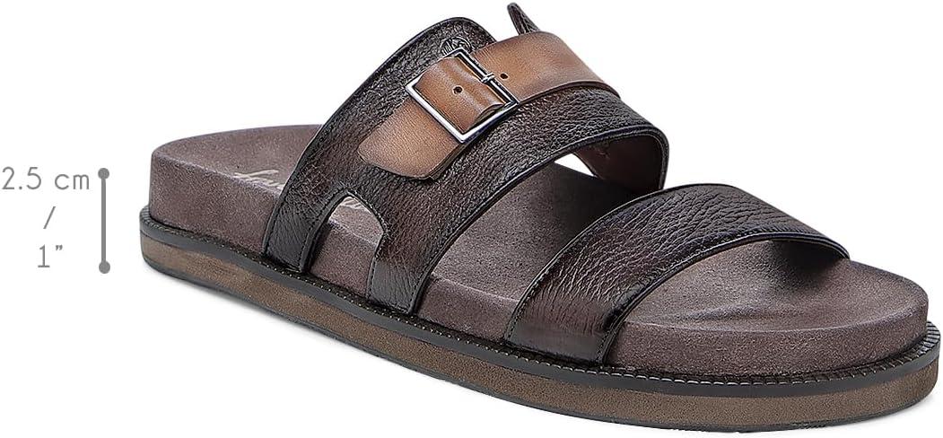 imageFRANCO CUADRA  Brown Deer Leather Sandal for Men with Modern and Comfortable Design 4M5VNTVBrown