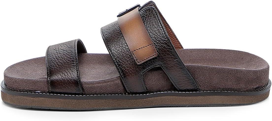 imageFRANCO CUADRA  Brown Deer Leather Sandal for Men with Modern and Comfortable Design 4M5VNTVBrown