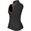 imageCuadra Leather Vest for Women Black Reversible Quilted Design Zip Front Hip LengthBlack