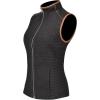 imageCuadra Leather Vest for Women Black Reversible Quilted Design Zip Front Hip LengthBlack