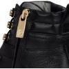 imageFRANCO CUADRA Black Leather Ankle Booties Stingray Pattern 32inch Cuban Heel Laceup DesignBlack