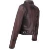imageCuadra Jacket for Women in Genuine Ovine Leather ChocolateChocolate