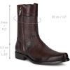 imageFRANCO CUADRA Mens Leather Dress Boots Dark BrownBrown