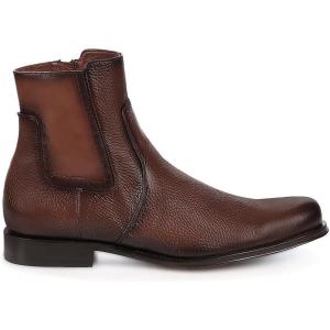 imageFRANCO CUADRA Mens Chelsea Boots in Genuine Deer Leather BrownHoney
