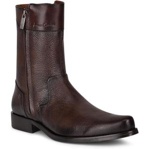 imageFRANCO CUADRA Mens Leather Dress Boots Dark BrownBrown
