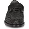 imageFRANCO CUADRA Mens Woven Leather Loafers Black Formal SlipOn Moccasins with MonogramBlack