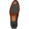 imageFRANCO CUADRA Mens Woven Leather Loafers Black Formal SlipOn Moccasins with MonogramBlack