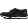 imageFRANCO CUADRA Mens Black Leather Fashion Sneakers Low Top Platform Sole LaceUpBlack