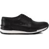 imageFRANCO CUADRA Mens Black Leather Fashion Sneakers Low Top Platform Sole LaceUpBlack