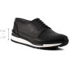 imageFRANCO CUADRA Mens Black Leather Fashion Sneakers Low Top Platform Sole LaceUpBlack