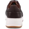 imageFRANCO CUADRA Mens Dark Brown Python Leather Sneakers Low Top Fashion Sneakers with Platform SoleBrown