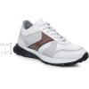 imageFRANCO CUADRA Mens Leather Sneakers White and BrownWhite