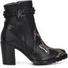 imageFRANCO CUADRA Womens Python and Leather Ankle Boots BlackBlack