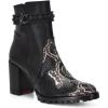 imageFRANCO CUADRA Womens Python and Leather Ankle Boots BlackBlack