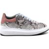 imageFRANCO CUADRA Python Leather Sneakers Fashion Platform Shoes Low Top Casual WhitePinkBlue