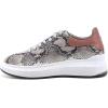 imageFRANCO CUADRA Python Leather Sneakers Fashion Platform Shoes Low Top Casual WhitePinkBlue