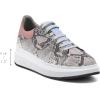 imageFRANCO CUADRA Python Leather Sneakers Fashion Platform Shoes Low Top Casual WhitePinkBlue