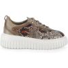 imageFRANCO CUADRA Womens Python Leather Platform SneakerBeige
