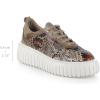 imageFRANCO CUADRA Womens Python Leather Platform SneakerBeige