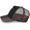 imageCuadra Genuine Bovine Leather Casual Caps Mens UnisexDark Brown