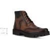 imageFRANCO CUADRA Urban Bostonian Boots Honey Brown Leather Wingtip Brogue Laceup with Side ZipHoney