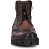 imageFRANCO CUADRA Urban Bostonian Boots Honey Brown Leather Wingtip Brogue Laceup with Side ZipHoney