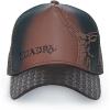 imageCuadra Mens Leather Casual Caps Genuine BovineBrown